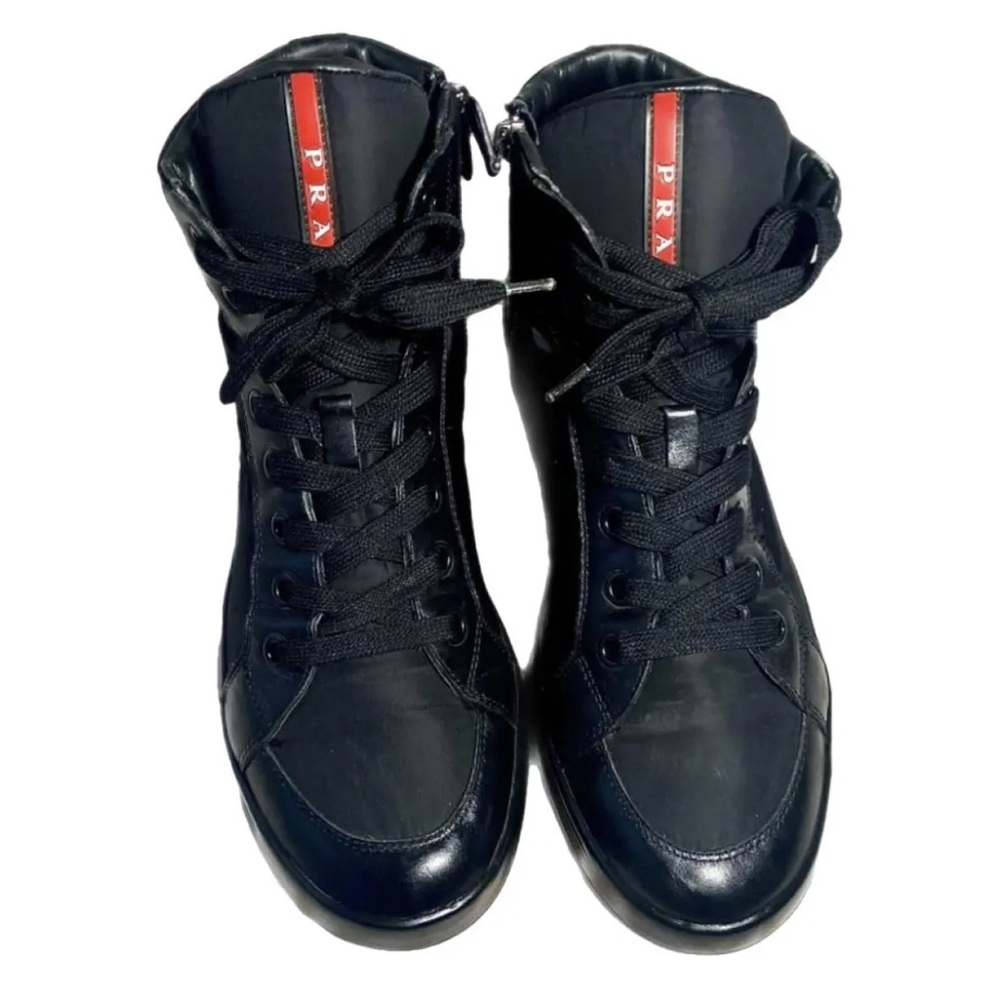 Prada Black High-Top Sneakers